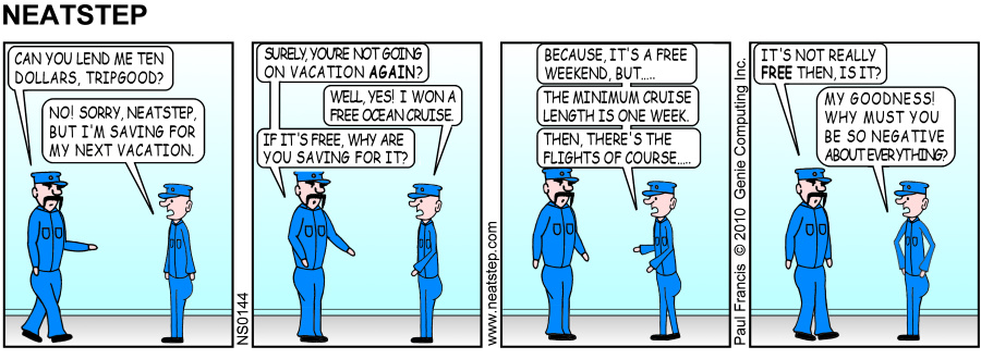Neatstep parking comic - the free cruise deal