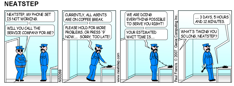 Neatstep parking comic - the virtual customer service assistant