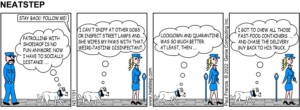 Dog dislikes  lockdown and quarantine. The Neatstep webcomic: pandemic.